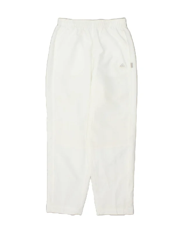 ADIDAS Womens Tracksuit Trousers UK 14 Medium  White Polyester