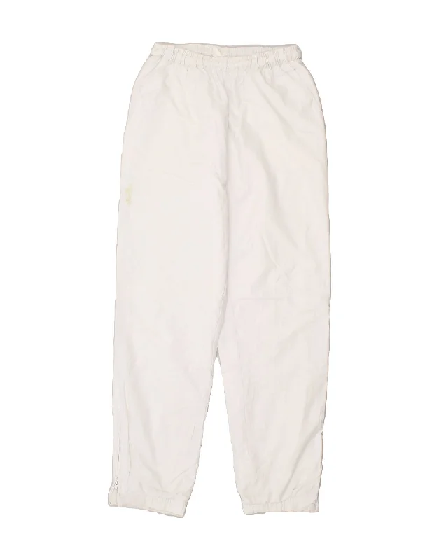 ELLESSE Womens Tracksuit Trousers UK 8 Small White Polyester