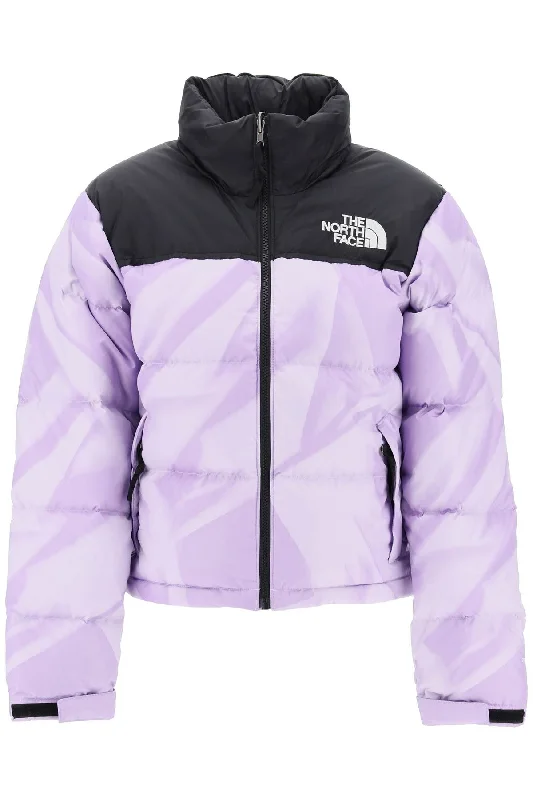 1996 retro nuptse down jacket NF0A3XEO UI6 ICY LILAC GARMENT FOLD