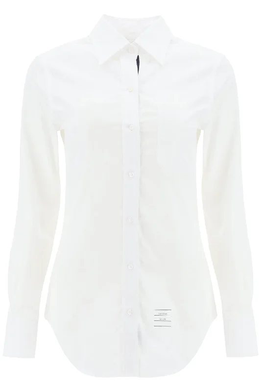 fitted shirt in poplin FLL005E 03113 WHITE