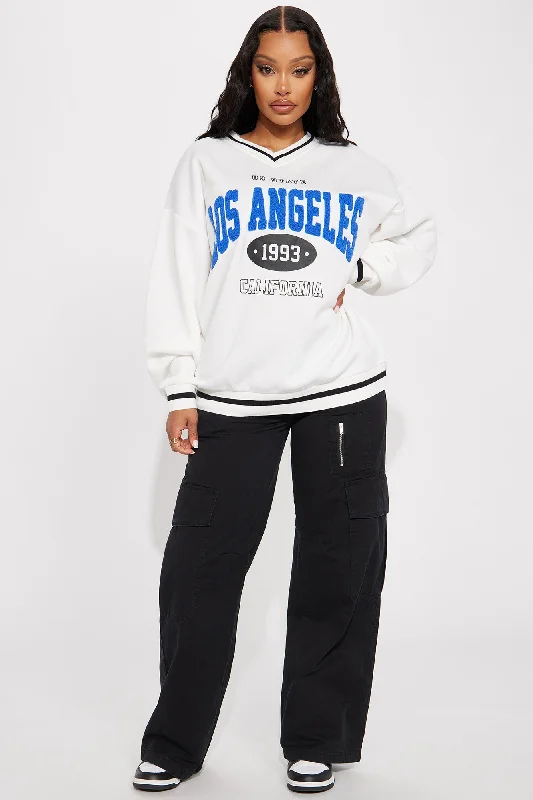 Los Angeles Varsity Sweatshirt - Cream