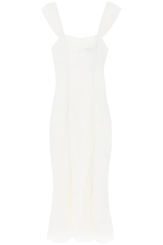 maxi lace dress in italian 113021400 Bright White