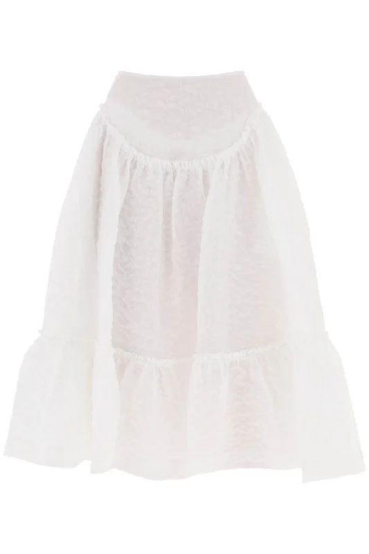 Simone rocha cloqu√© yoke skirt 3095 1037 WHITE