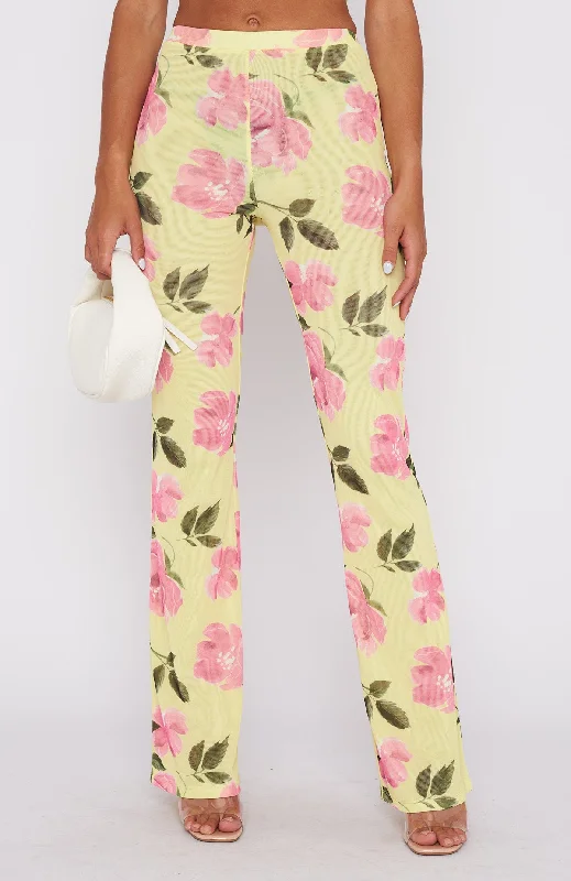 Summer In The City Pants Lemon Rose