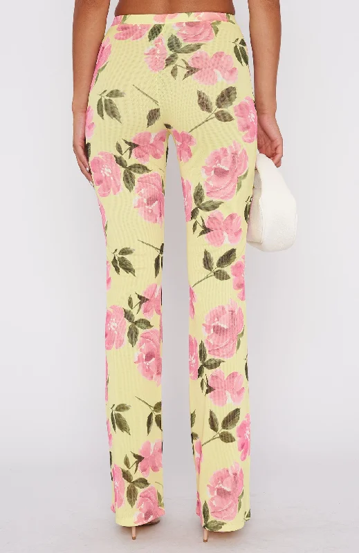 Summer In The City Pants Lemon Rose