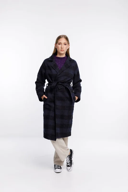 Clement Coat - Sale - Navy Check